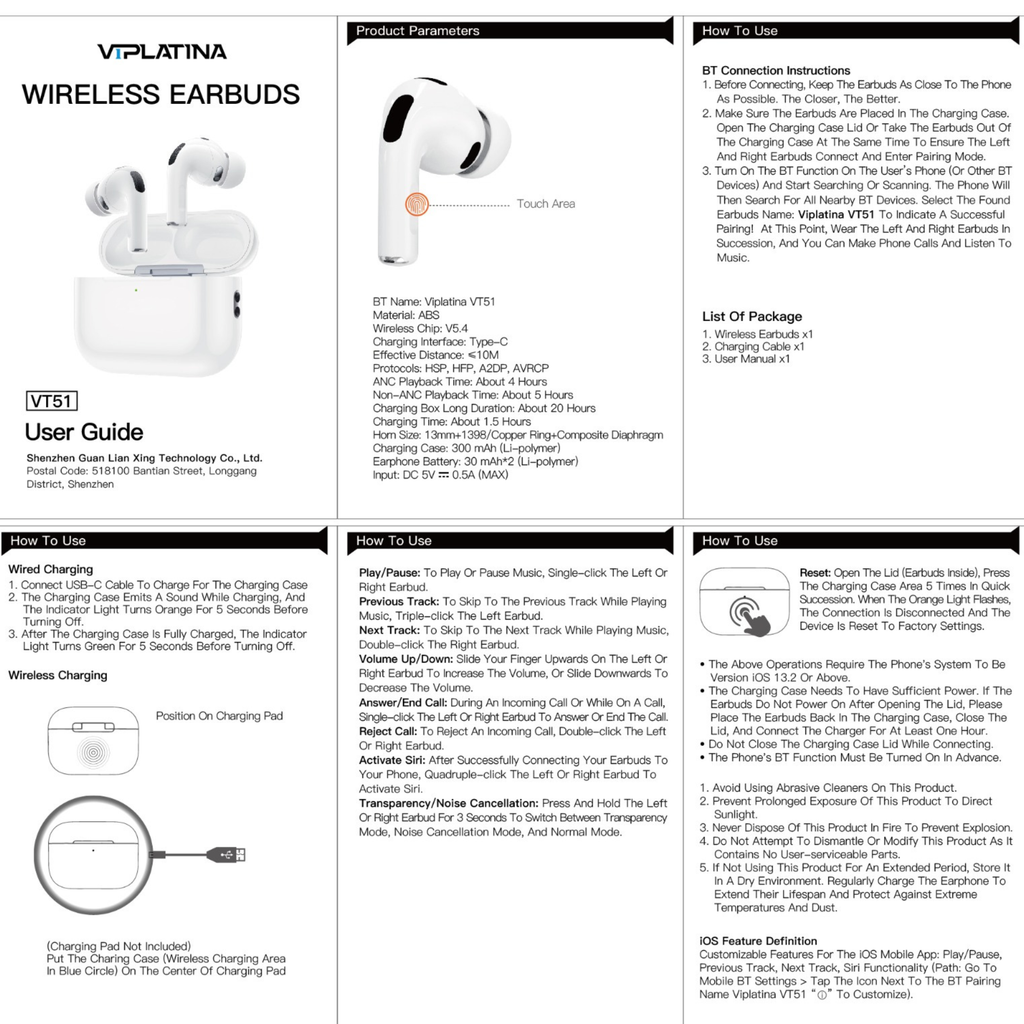 VIPLATINA EARPOD BUDS PRO 3