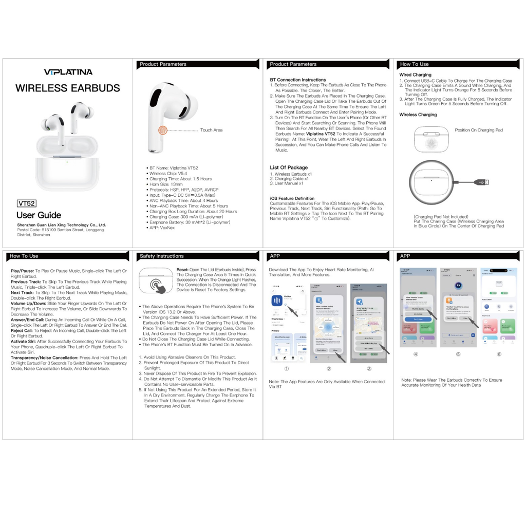 VIPLATINA AI EARBUDS PODS PRO 3 VT52