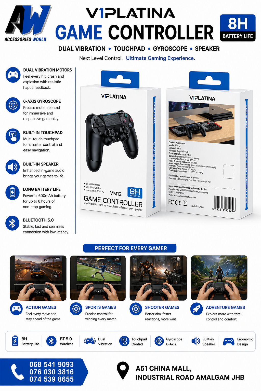 VIPLATINA WIRELESS CONTROLLER