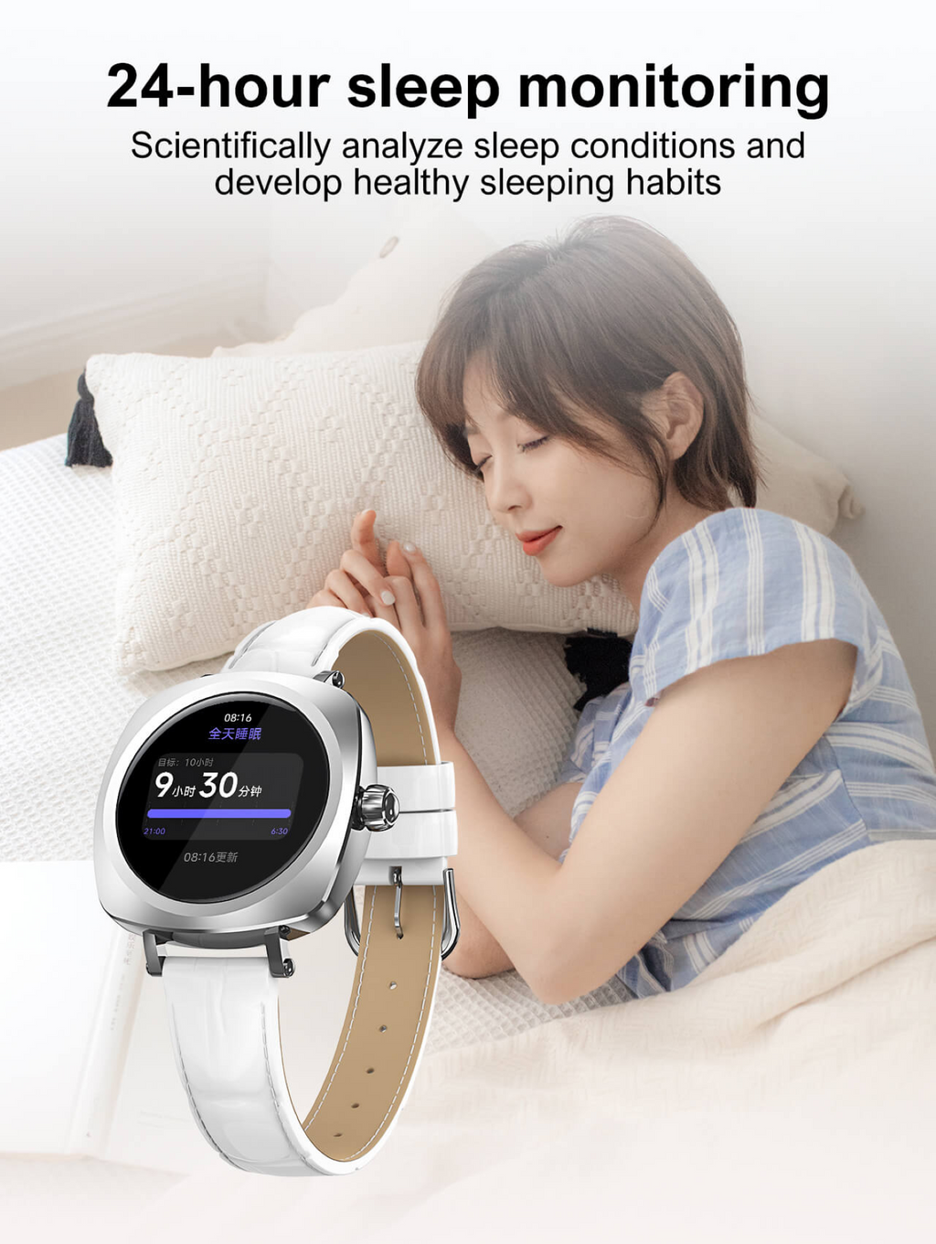 LDNIO SW03 1.19-Inch AMOLED Screen Sleep Tracking, Ladies' Smartwatch